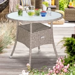 Polyrattan Tisch Creme Ø80cm -Gartenmöbel Und Dekoration Geschäft 018439a4ae8ccb44aa677aa23c8b812e de 108000d 6 1 1