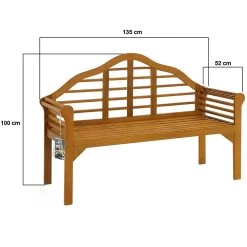 Gartenbank Marlboro Eukalyptusholz FSC®-zertifiziert 135x52x100cm -Gartenmöbel Und Dekoration Geschäft 030e900a01b096344ce8557ca98bb8f4 de 102278d 5 1