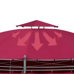Pavillon Toscana Bordeauxviolett Ø3,5m UV-Schutz 50+ -Gartenmöbel Und Dekoration Geschäft 06187b28c19263cc2e61ebd2194c6988 de 994674d 4 1