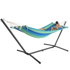 Hängematte Mit Metallgestell 200 X 80cm - Grün -Gartenmöbel Und Dekoration Geschäft 06c895be1f602c8731e066da4ac38d19 de 106995d 1 1