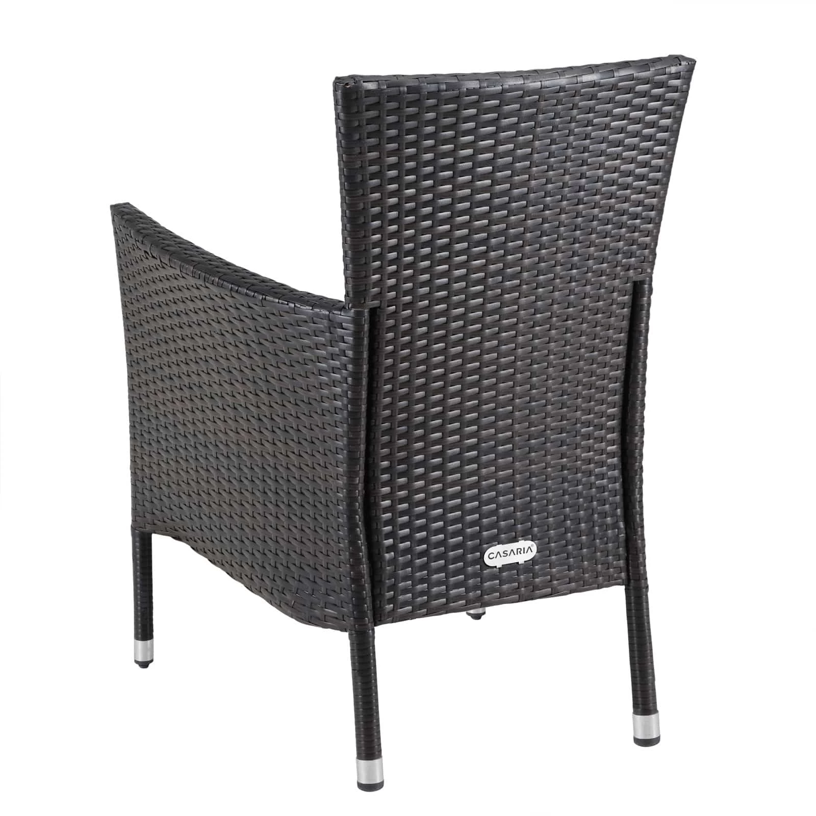 Polyrattan Gartenstuhl 3er-Set Braun Stapelbar 8 Polyrattan Gartenstuhl 3er-Set Braun Stapelbar – Bild 6