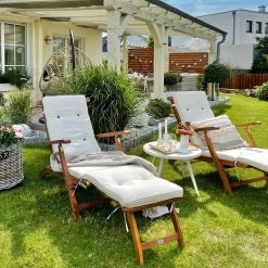 Sonnenliege Queen Mary 2er-Set Akazienholz 169x54x95cm -Gartenmöbel Und Dekoration Geschäft 0821832b54336acda3d1919f2e679851 de 990247d 2
