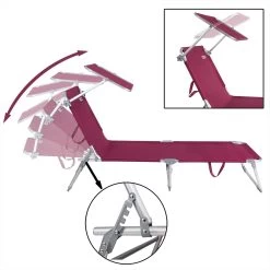 Sonnenliege Ibiza 2er-Set Rot Alu Mit Sonnendach -Gartenmöbel Und Dekoration Geschäft 090ed0a1096f2d16b5dcaa091e22558b de 107061d 3 1 1