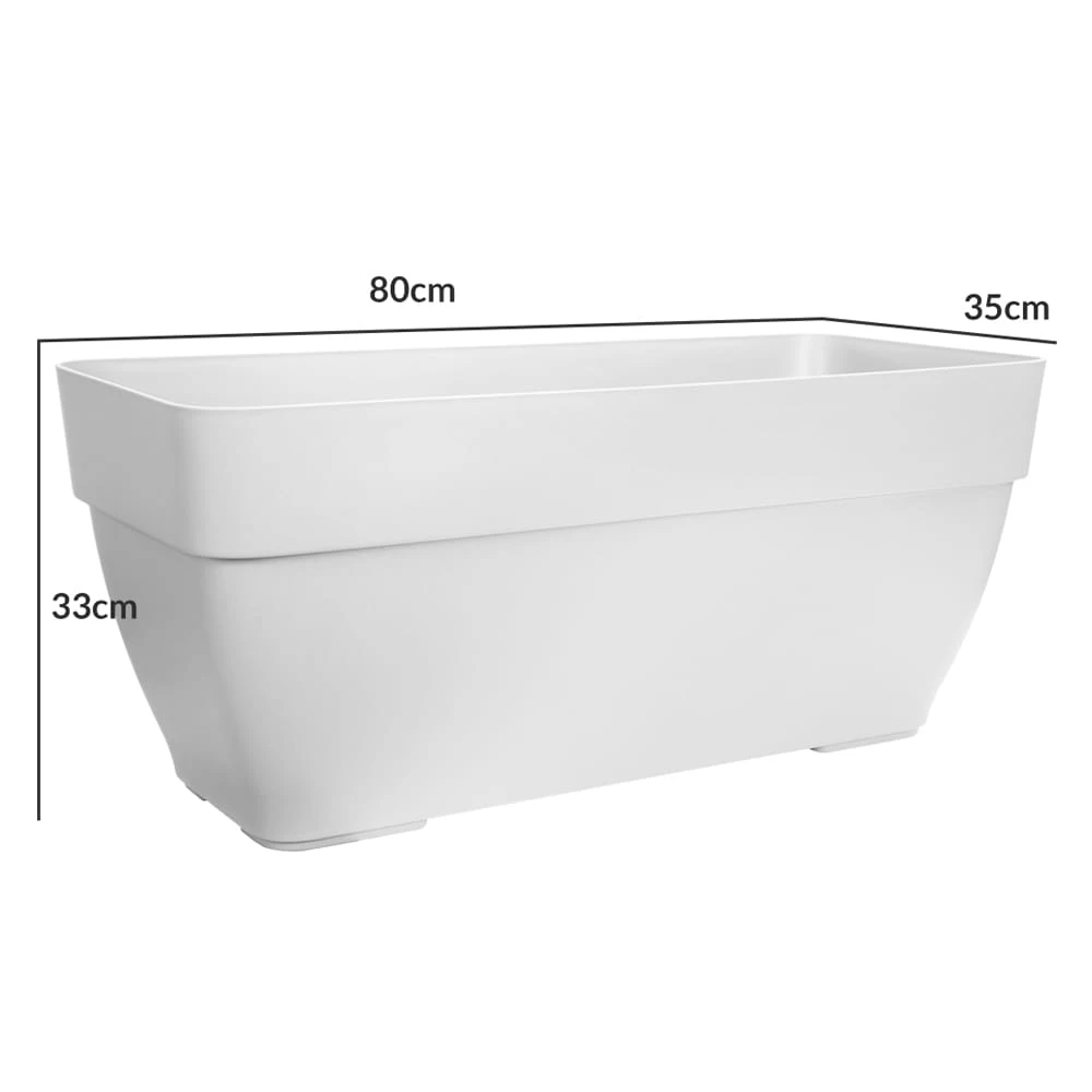 Elho Blumentopf Weiß 80x33x35cm 63L 7 Elho Blumentopf Weiß 80x33x35cm 63L – Bild 5