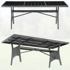 Polyrattan Gartentisch Takeo Grau 190x90x75cm WPC 14 Polyrattan Gartentisch Takeo Grau 190x90x75cm WPC -Gartenmöbel Und Dekoration Geschäft 0a4d5f189ee5c79b5e3fc7095abeaccd de 995691d 01 1 1