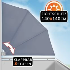 Balkonfächer 2er-Set Anthrazit 140x140cm Klappbar 9 Balkonfächer 2er-Set Anthrazit 140x140cm Klappbar -Gartenmöbel Und Dekoration Geschäft 0bd95b4973159d3688364cc0e71e848a de 104406g