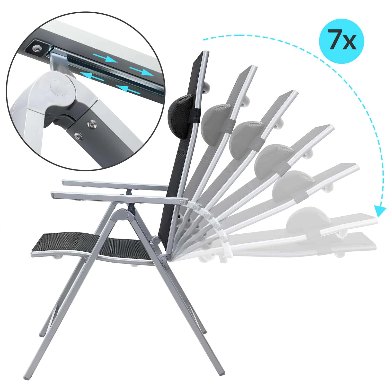 Gartenstuhl Bern Premium 4er-Set Silber Gepolstert 7 Gartenstuhl Bern Premium 4er-Set Silber Gepolstert – Bild 5