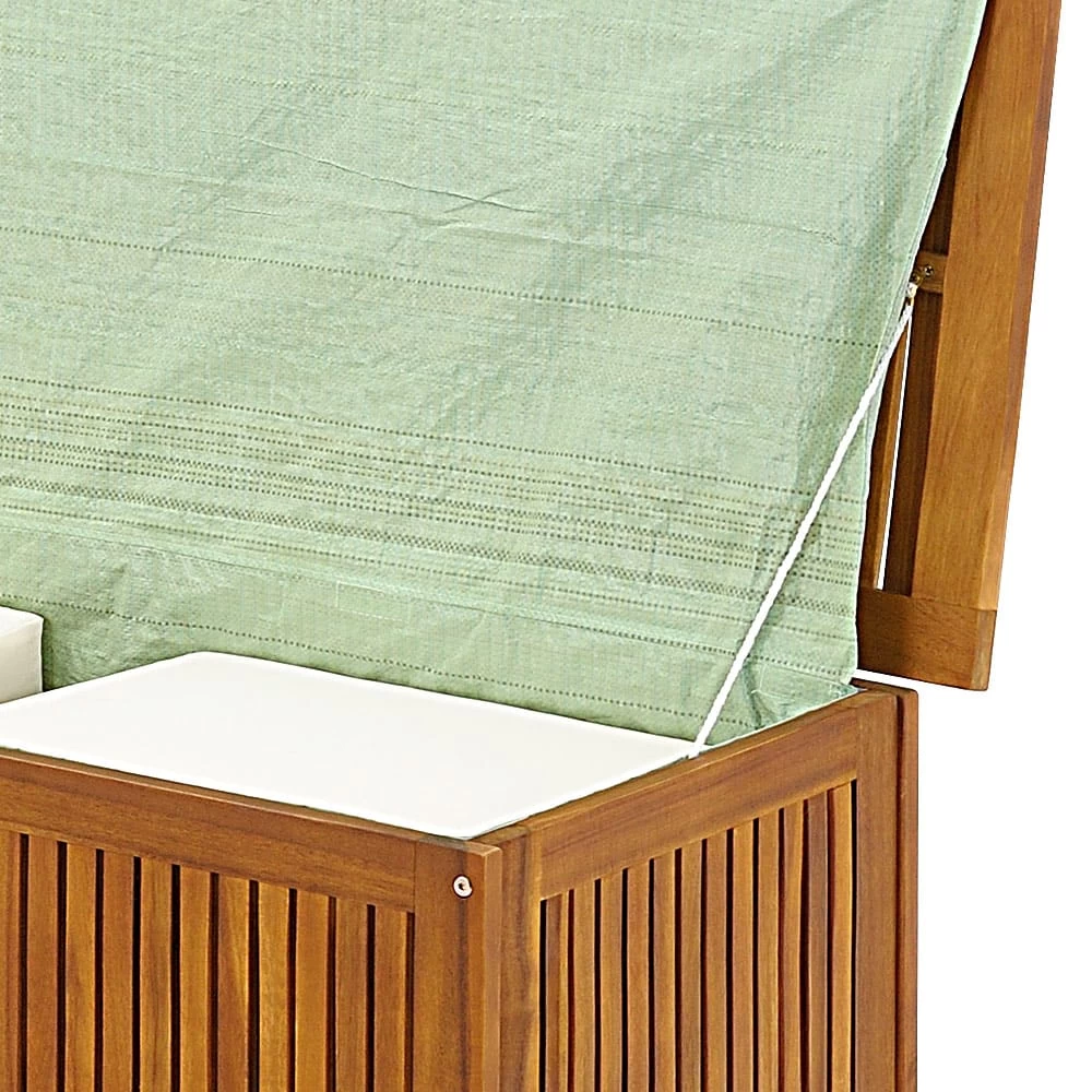 Auflagenbox Akazienholz 115x50x59cm Innenplane 13 Auflagenbox Akazienholz 115x50x59cm Innenplane – Bild 11