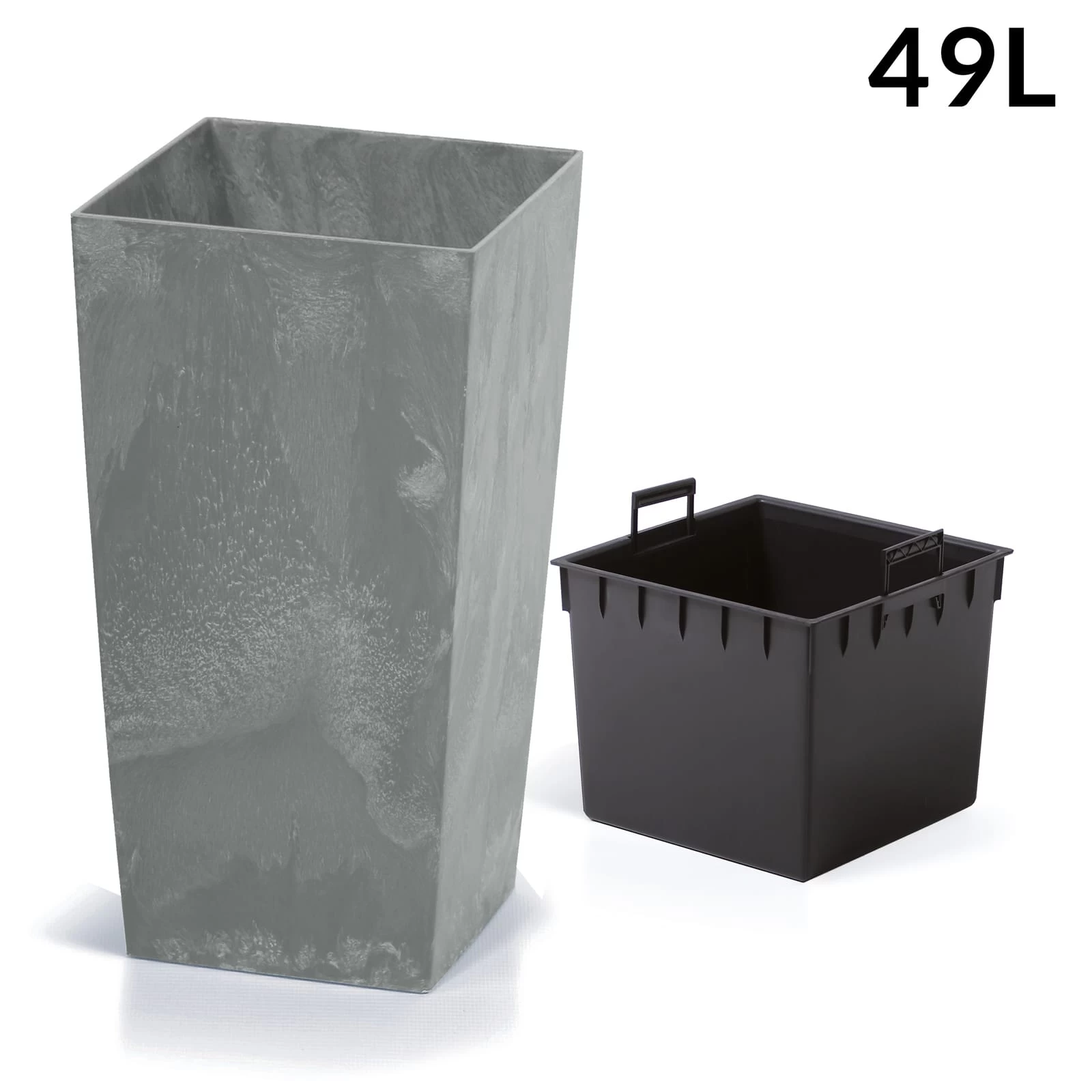 Blumentopf Betonoptik Grau 49L 4 Blumentopf Betonoptik Grau 49L – Bild 2