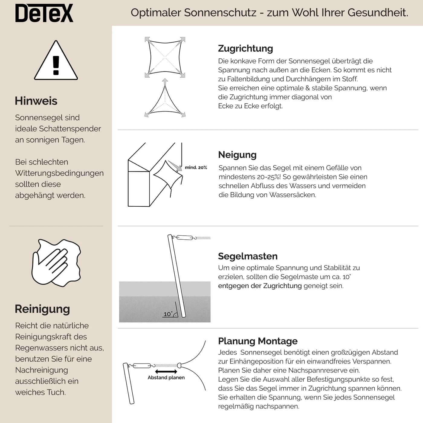 Sonnensegel Oxford Dreieck Anthrazit 5x5x5m 10 Sonnensegel Oxford Dreieck Anthrazit 5x5x5m – Bild 8