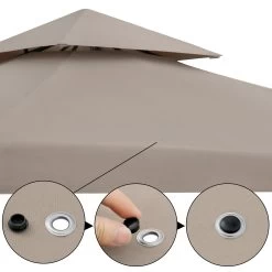 Pavillon Lorca Taupe 3x3m -Gartenmöbel Und Dekoration Geschäft 135422dd4b1b13d886e39a788bc9d979 de 108723d 5 1