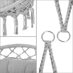 Hängesessel Hellgrau 80x60x140cm 18 Hängesessel Hellgrau 80x60x140cm -Gartenmöbel Und Dekoration Geschäft 1599ed6eb9e029bab632bddddddb7f0d de 109254d 4 1