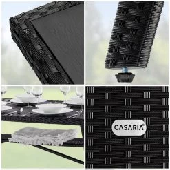 Polyrattan Gartentisch Takeo Schwarz 190x90x75cm WPC -Gartenmöbel Und Dekoration Geschäft 15a937b78ba9e255ce59adaca4410c11 de 993347d 07 1