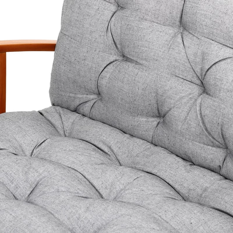 Bankauflage Mit Rückenlehne Hellgrau Meliert 100x110x8cm 4 Bankauflage Mit Rückenlehne Hellgrau Meliert 100x110x8cm – Bild 2