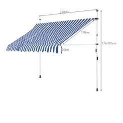 Klemmmarkise Blau/Weiß 250cm 17 Klemmmarkise Blau/Weiß 250cm -Gartenmöbel Und Dekoration Geschäft 18dc0e60670690cd17fda22f03abbcf2 de 108272d 6 1
