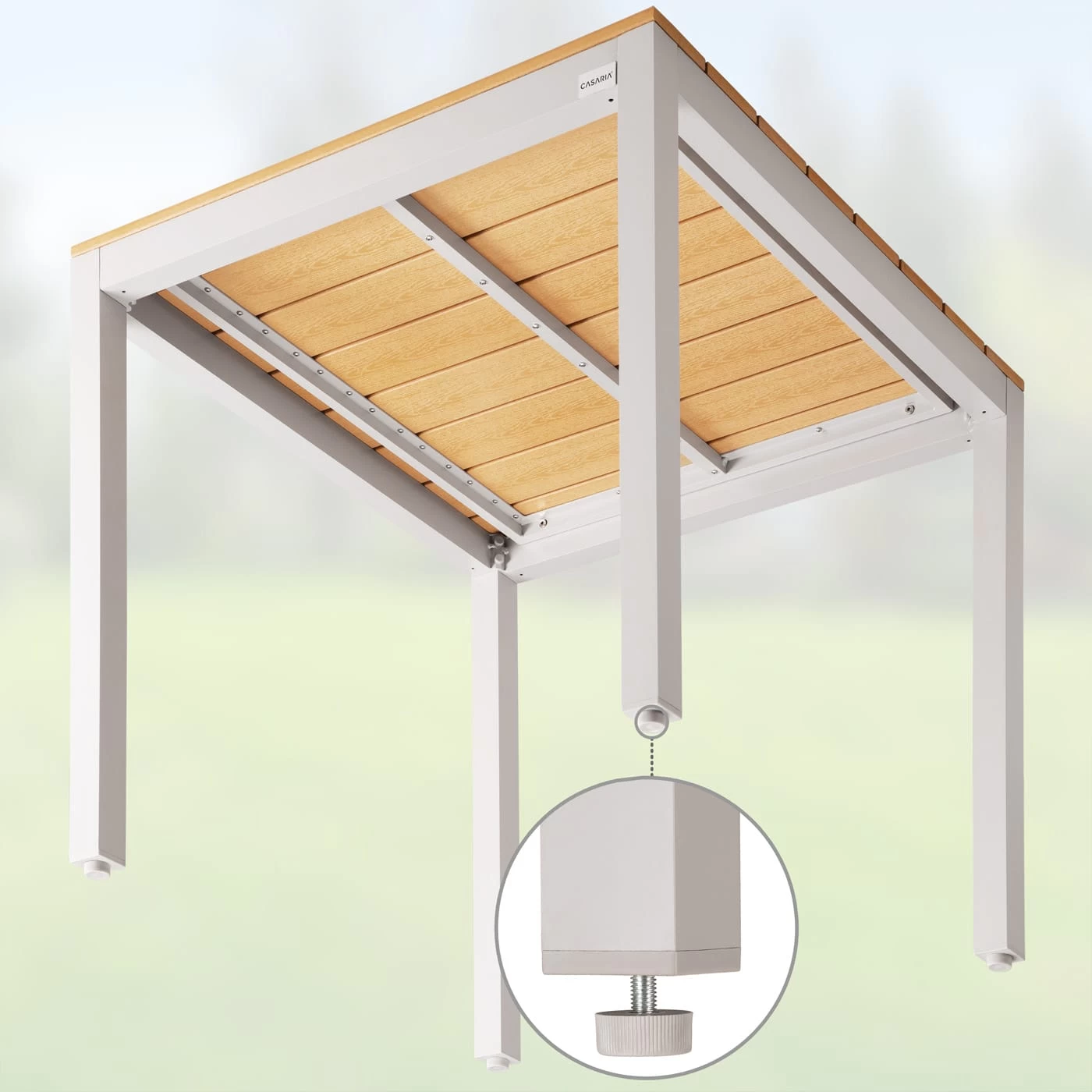 Garten-Sitzgruppe Bern 5-tlg. Creme Alu WPC 6 Garten-Sitzgruppe Bern 5-tlg. Creme Alu WPC – Bild 4