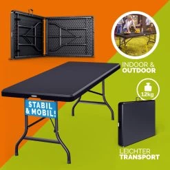 Klapptisch Anthrazit Kunststoff 183x75x73cm 17 Klapptisch Anthrazit Kunststoff 183x75x73cm -Gartenmöbel Und Dekoration Geschäft 1d405c15111b06cf9c08b2371e95c646 77
