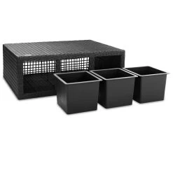 Polyrattan Blumentopf Schwarz 83x30,5x60cm -Gartenmöbel Und Dekoration Geschäft 1f45a3d78fcff31f96c6d32911be1c45 de 106639d 2