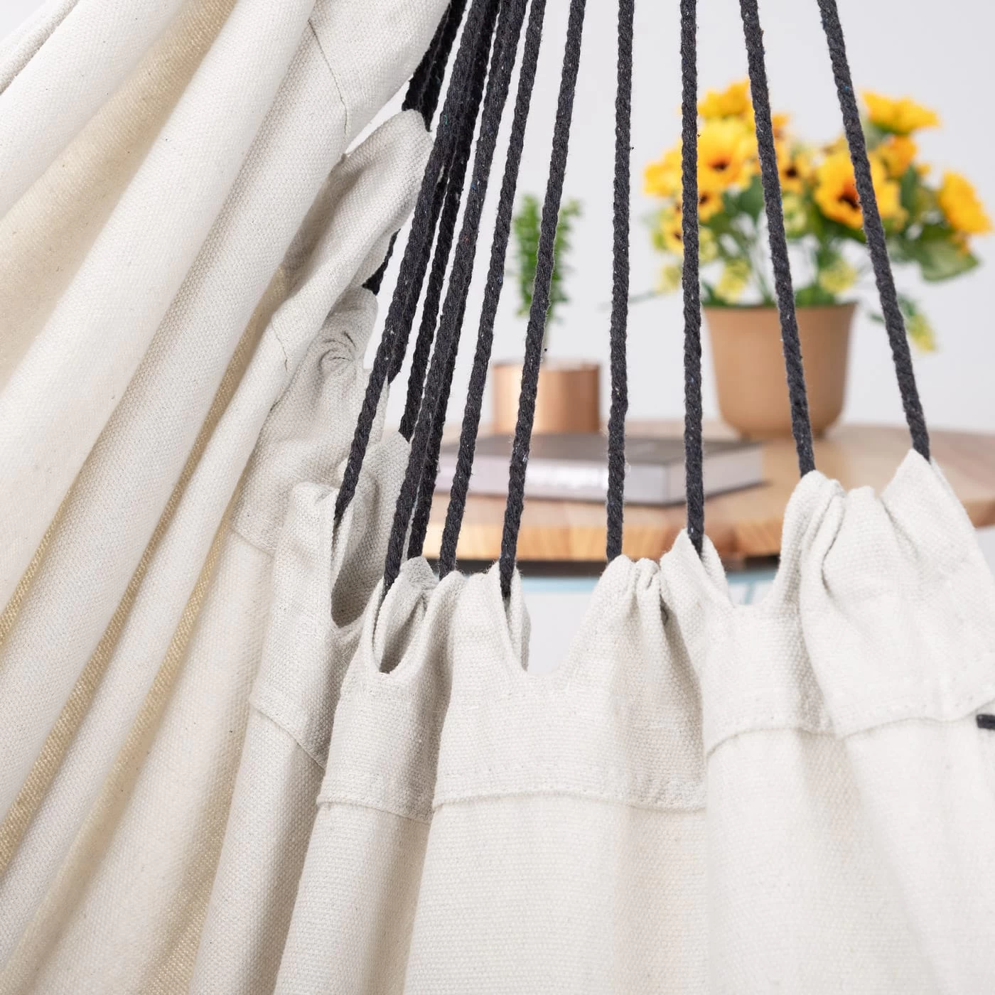 Hängesessel Creme 170x100x150cm 8 Hängesessel Creme 170x100x150cm – Bild 6