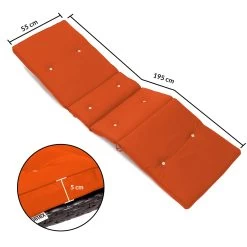 Auflage Sunlounger Orange 195x55x5cm -Gartenmöbel Und Dekoration Geschäft 1f88abcd794e8d5d94dcbf6c6d2de783 de 101152d 5 1
