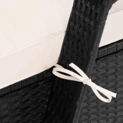 Polyrattan Sonnenliege Schwarz/Creme 193x90x43cm -Gartenmöbel Und Dekoration Geschäft 1ff4d9a3ee9730fb6fb0196cb0b2a664 de 995627d 07 1