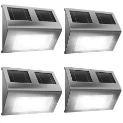 LED Solar-Wandleuchte 4er-Set Edelstahl -Gartenmöbel Und Dekoration Geschäft 203d3b53413b724daf1c719ef128bff4 8
