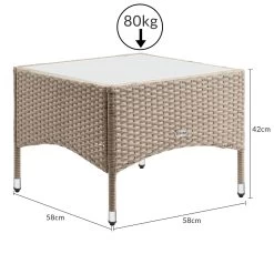 Polyrattan Beistelltisch Grau-Beige 58x58x42cm 17 Polyrattan Beistelltisch Grau-Beige 58x58x42cm -Gartenmöbel Und Dekoration Geschäft 20b99006cd5921de725916e022528c23 de 108637d 3 1 2