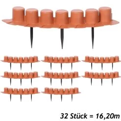 Beeteinfassung 4er-Set Terrakotta 16,2m 9 Beeteinfassung 4er-Set Terrakotta 16,2m -Gartenmöbel Und Dekoration Geschäft 20f9f74ce24e0ad4c4e4fa27c64ef56a a de 994475g 1