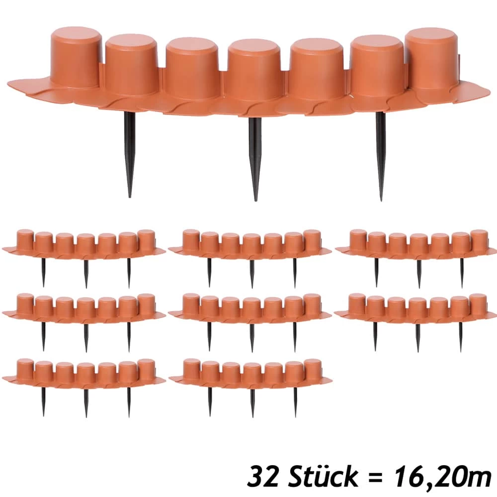 Beeteinfassung 4er-Set Terrakotta 16,2m 6 Beeteinfassung 4er-Set Terrakotta 16,2m – Bild 4