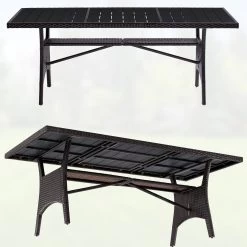 Polyrattan Gartentisch Takeo Braun 190x90x75cm WPC -Gartenmöbel Und Dekoration Geschäft 21b55ae5f000c1c0f2be41642d8cbc1d de 995689d 01 1