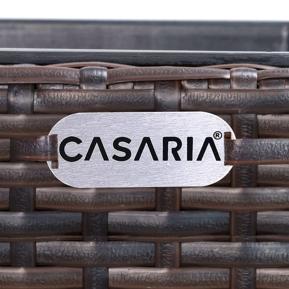 Polyrattan Blumentopf 3-tlg. Braun 6 Polyrattan Blumentopf 3-tlg. Braun – Bild 4