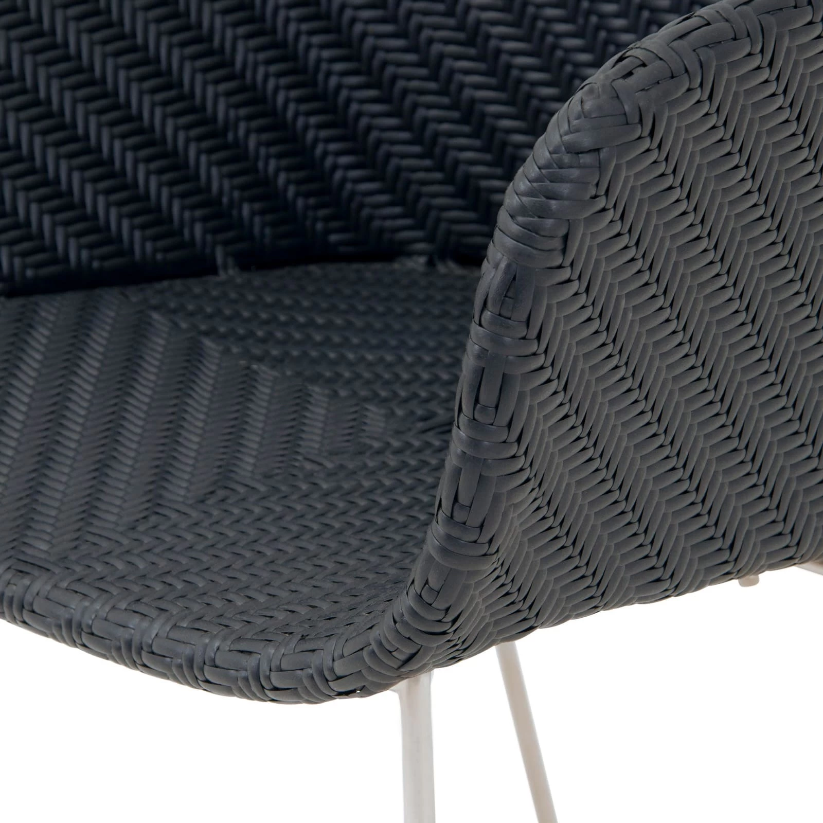 Polyrattan Gartenstuhl Monza Schwarz 4 Polyrattan Gartenstuhl Monza Schwarz – Bild 2