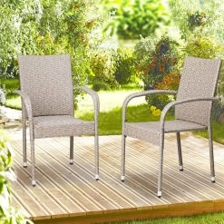 Polyrattan Stapelstuhl Comfort 4er-Set Creme -Gartenmöbel Und Dekoration Geschäft 26f5aa5c112ffc81f13fd107b01ed5fd de 108674d 8 3