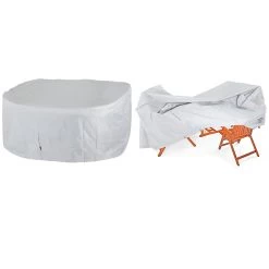 Abdeckung Sitzgarnitur Vanamo Silber 420D Oxford 242x162x100cm