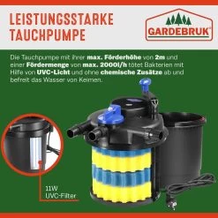 Teichdruckfilter Komplettset 2.000L/h 18 Teichdruckfilter Komplettset 2.000L/h -Gartenmöbel Und Dekoration Geschäft 27942d0e002fb0d519b4fbde3935bea5 04 108915 on dts amz low de 1