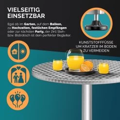 Stehtisch 2er-Set Silber Alu Ø60cm Höhenverstellbar 16 Stehtisch 2er-Set Silber Alu Ø60cm Höhenverstellbar -Gartenmöbel Und Dekoration Geschäft 2ae7aec868797f2f43b112dfb3d332f4 06 990277 on dts amz high de 1