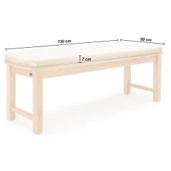 Bankauflage Toscana Weiß 130x50x7cm -Gartenmöbel Und Dekoration Geschäft 2c58dd74adac46da67ea69cab036d470 de 180059d 1