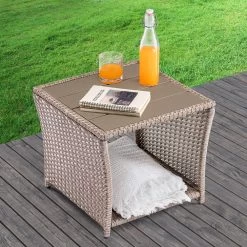 Polyrattan Beistelltisch Vedis Creme 45x45x40cm -Gartenmöbel Und Dekoration Geschäft 2d97da6d47a11354c77666cca9e0fa4f de 109510d 12 1