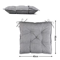 Sitzkissen 4er-Set Hellgrau Meliert 40x40x8cm -Gartenmöbel Und Dekoration Geschäft 2e0f6f6e6ae4df3e80028790ce2e1117 de 108014d 5 1