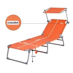 Sonnenliege Hawaii Orange Alu 195x60x30cm -Gartenmöbel Und Dekoration Geschäft 2fe80101b18116d5e85589c8b6e417d0 de 101419d 4