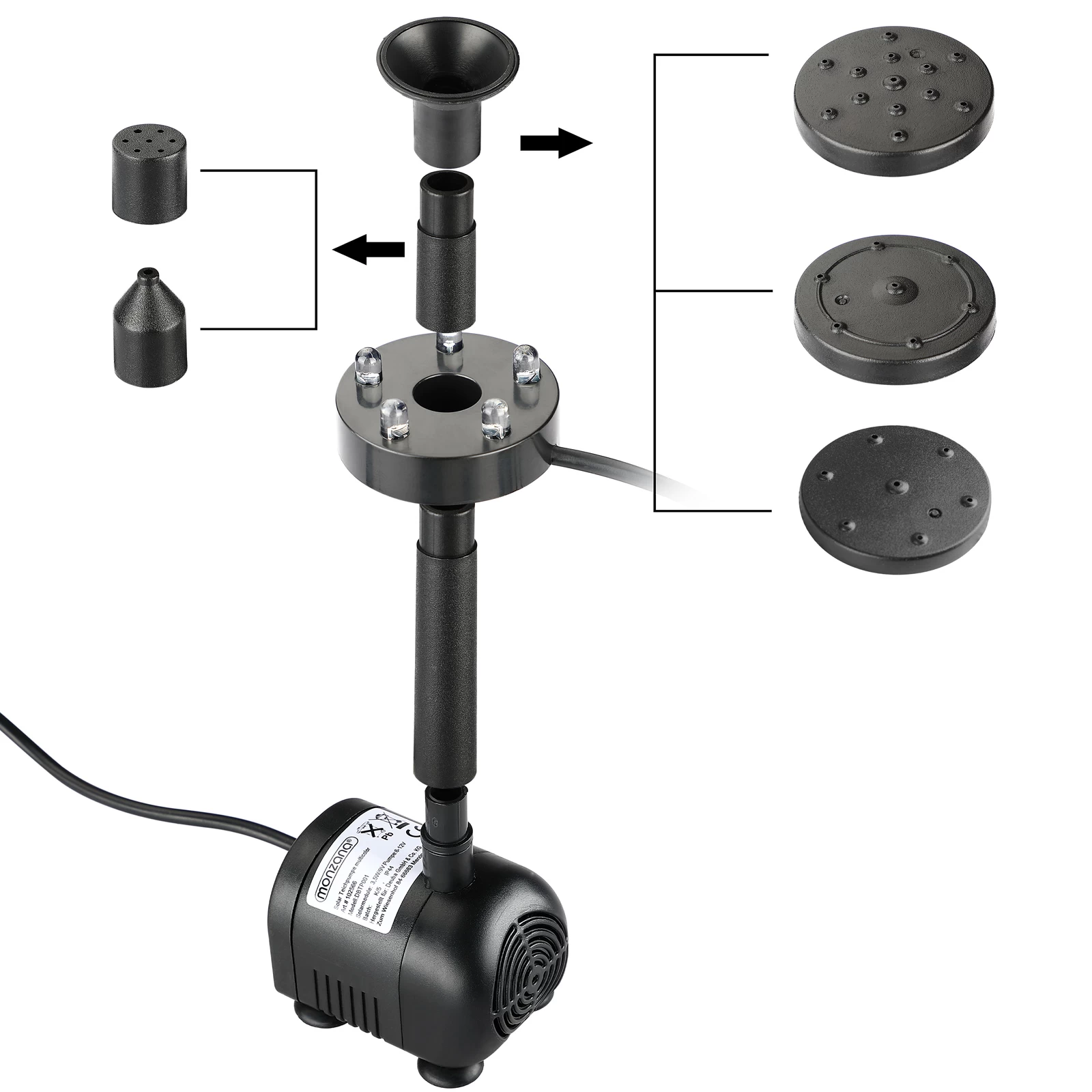 LED Solarpumpe Mit Akku Und Hochleistungs-Solar-Panel 8 LED Solarpumpe Mit Akku Und Hochleistungs-Solar-Panel – Bild 6