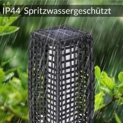 LED Solarleuchte Polyrattan 70cm -Gartenmöbel Und Dekoration Geschäft 31bea93f67ebce14f428bd6782b4a69e de 106939d 6 1