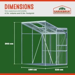 Alu Beistellgewächshaus 190x122x202cm Mit Fundament -Gartenmöbel Und Dekoration Geschäft 332e22c2fc70ceeec010a4b75bd89f28 04 991464 on dts web low uk