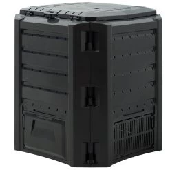 Komposter Schwarz 380L 72x72x83cm