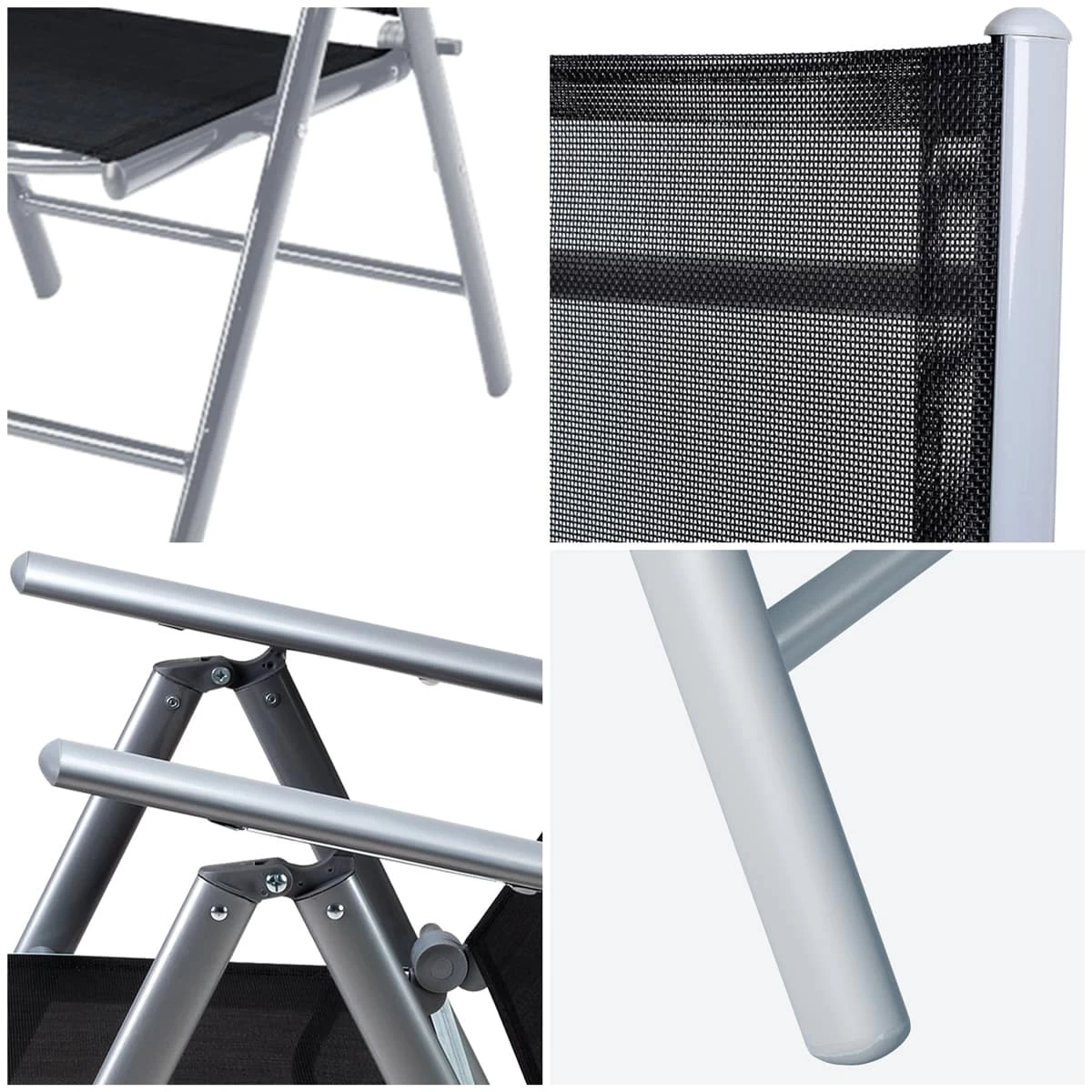 Garten-Sitzgruppe Bern 9-tlg. Silber Alu Milchglas 5 Garten-Sitzgruppe Bern 9-tlg. Silber Alu Milchglas – Bild 3