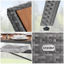 Polyrattan Gartentisch Takeo Grau 190x90x74cm Akazie -Gartenmöbel Und Dekoration Geschäft 36c8dac1fda96b6949e0adb335a1294f de 995699d 07 1