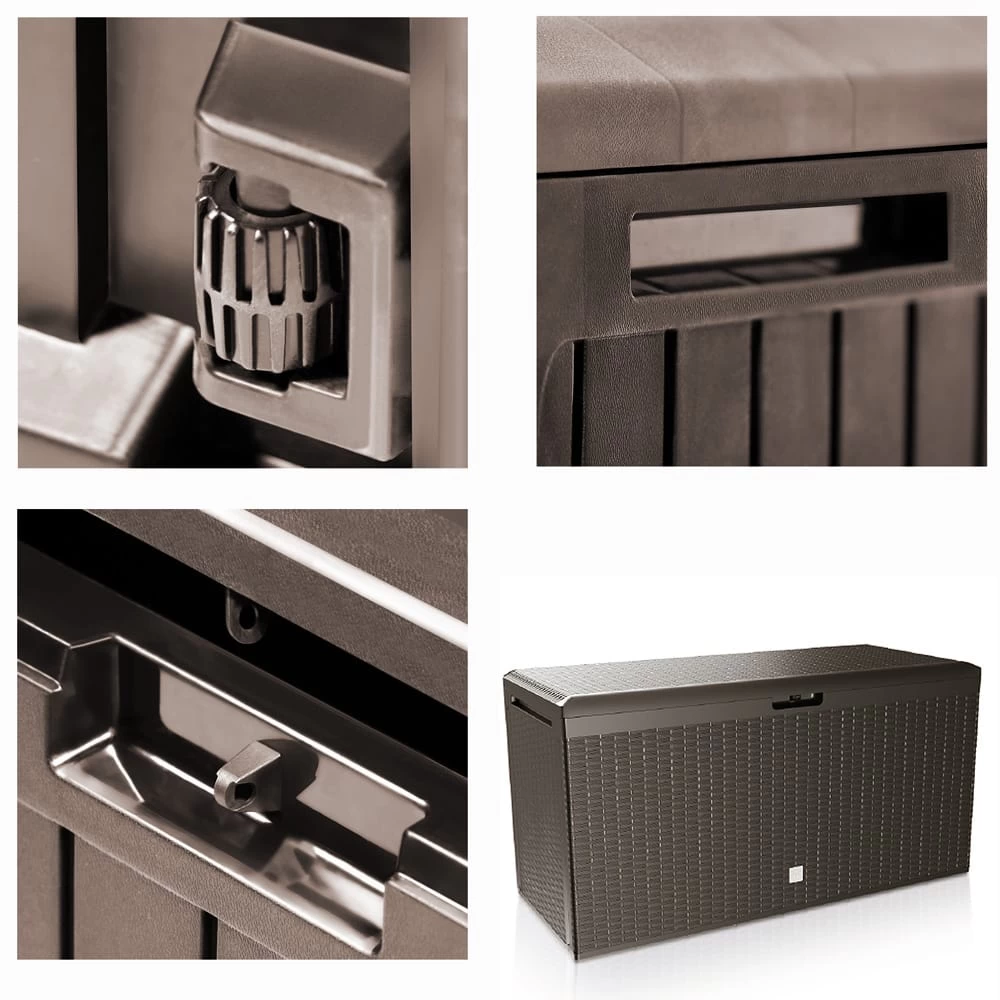 Auflagenbox Rato Plus Braun 290L Rollen 4 Auflagenbox Rato Plus Braun 290L Rollen – Bild 2