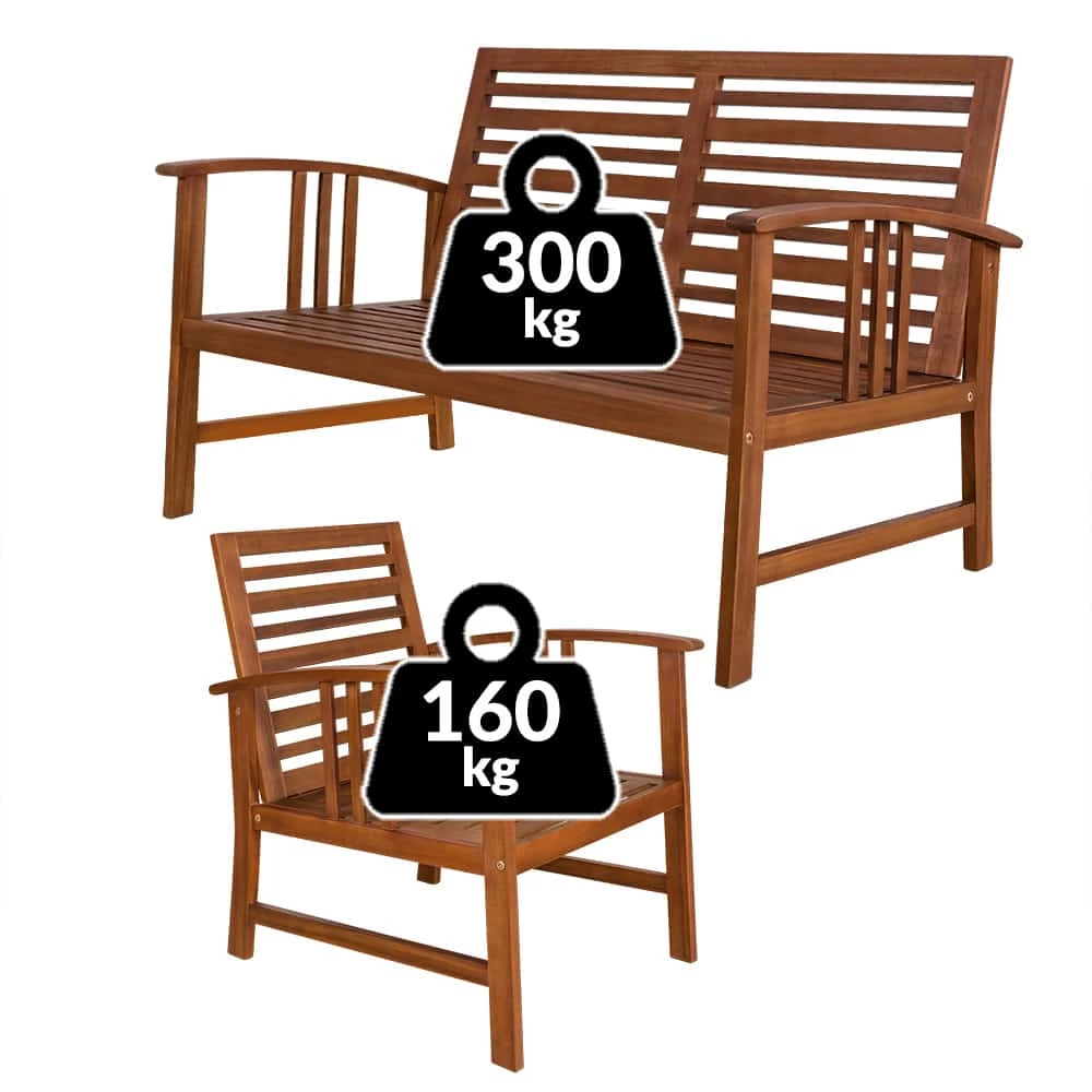 Garten-Sitzgruppe Atlas 4-tlg. Anthrazit Akazienholz 6 Garten-Sitzgruppe Atlas 4-tlg. Anthrazit Akazienholz – Bild 4