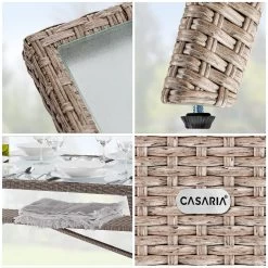 Polyrattan Gartentisch Takeo Creme 190x90x74cm Glas -Gartenmöbel Und Dekoration Geschäft 3b7807c60c6b96f734e9779acd91eb01 de 995694d 07 3