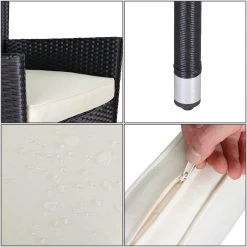 Polyrattan Gartenstuhl 4er-Set Schwarz/Creme Stapelbar -Gartenmöbel Und Dekoration Geschäft 3bcc5487ea8b210c27cff26e296e3788 de 109139d 11 1 1